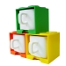 Cube Mug - Green, Orange and Yellow Set