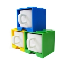 Cube Mug - Blue, Yellow and Green Set Cube Mug - Blue, Yellow and Green Set