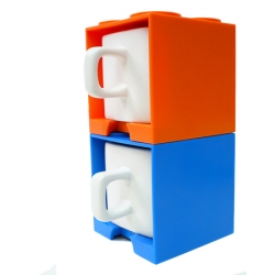Cube Mug - Blue and Orange 2 in 1 Cube Mug - Blue and Orange 2 in 1